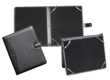 black leather convertible iPad case